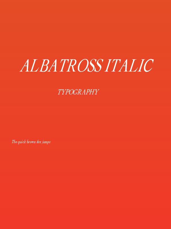 Albatross Italic Poster