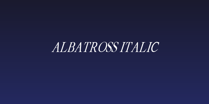 Albatross Italic Social Header