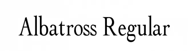 Albatross Regular  नि: शुल्क फ़ॉन्ट्स डाउनलोड