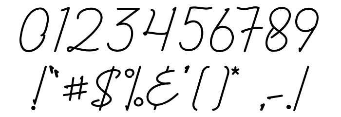 Albelia-Script フォント その他の文字