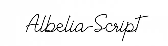 Albelia-Script  नि: शुल्क फ़ॉन्ट्स डाउनलोड