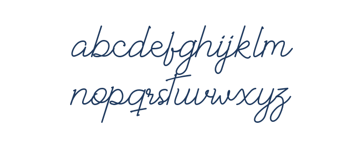 Albelia-Script Lowercase
