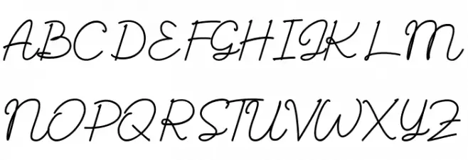 Albelia-Script Schriftart Groß