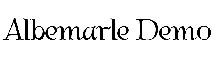 Albemarle Demo Font