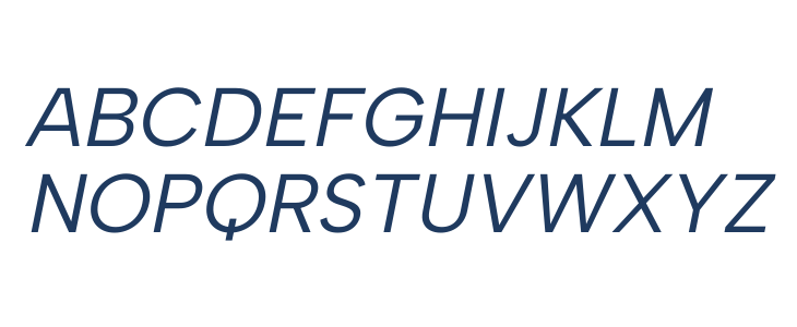 Albert Sans Italic Uppercase