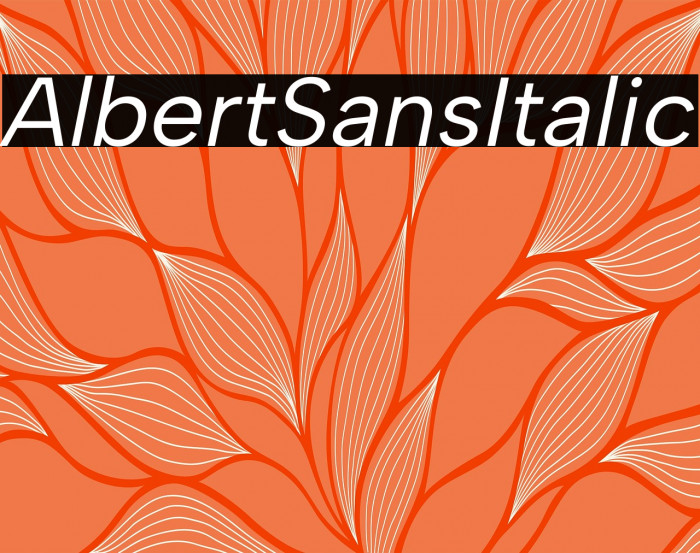 Albert Sans Italic Example 3