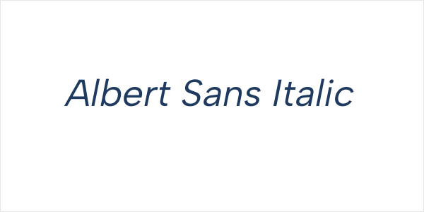 Albert Sans Italic Logo