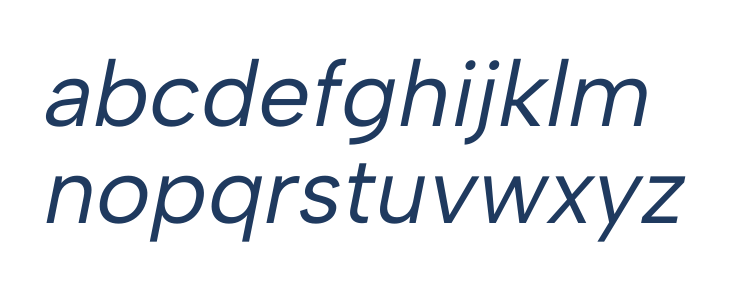 Albert Sans Italic Lowercase