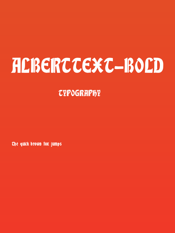 AlbertText-Bold Poster