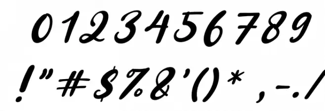 Alberteen Italic Font OTHER CHARS