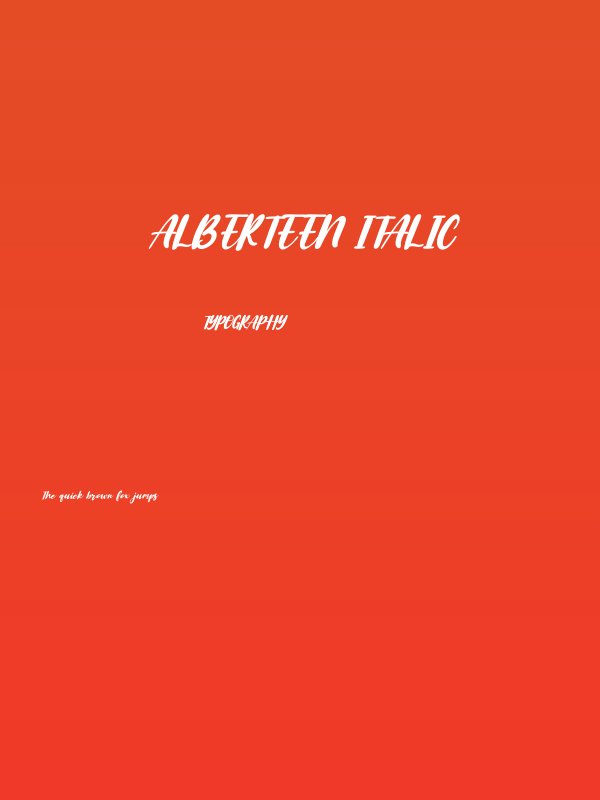 Alberteen Italic Poster