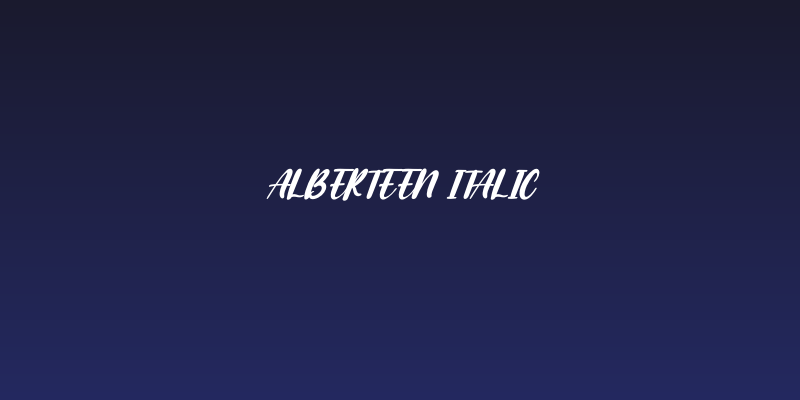 Alberteen Italic Social Header