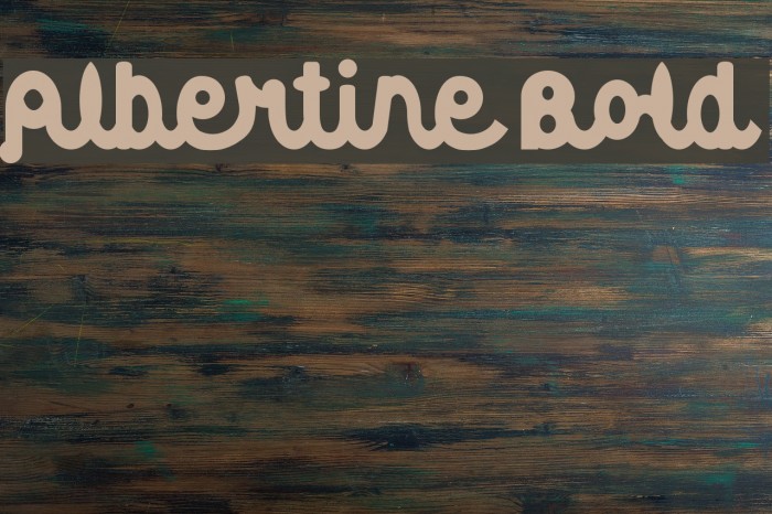 Albertine Bold Font examples