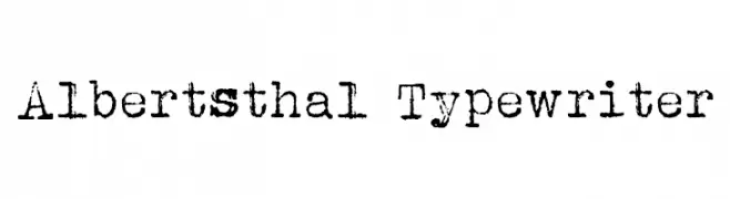 Albertsthal Typewriter  नि: शुल्क फ़ॉन्ट्स डाउनलोड