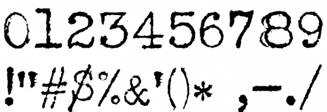 Albertsthal Typewriter Font OTHER CHARS
