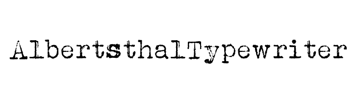 Albertsthal Typewriter  Frei Schriftart Herunterladen