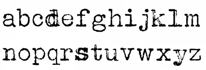 Albertsthal Typewriter 字体 小写