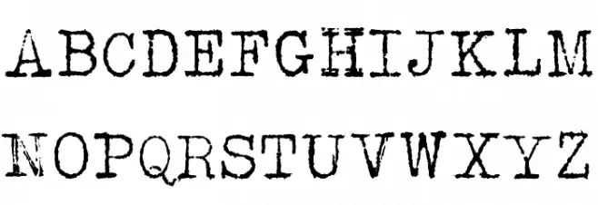 Albertsthal Typewriter Fonte MAIÚSCULAS