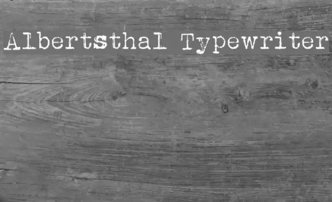 Albertsthal Typewriter Font examples