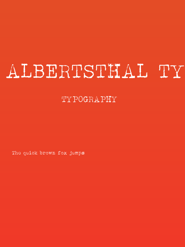 Albertsthal Typewriter Poster