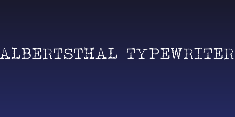 Albertsthal Typewriter Social Header