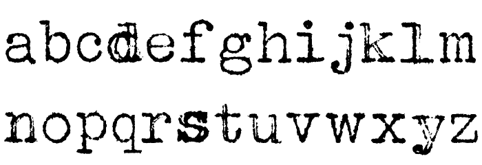 Albertsthal Typewriter Font LOWERCASE
