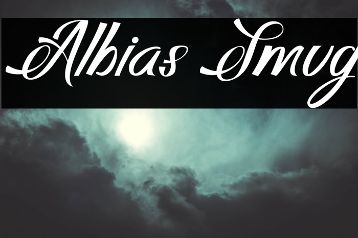 Albias Smug Font examples