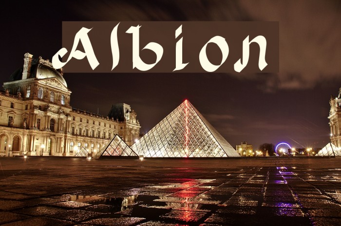 Albion Font examples