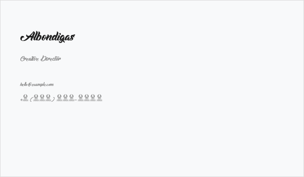 Albondigas Business Card