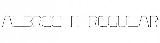 Albrecht Regular  免费字体下载
