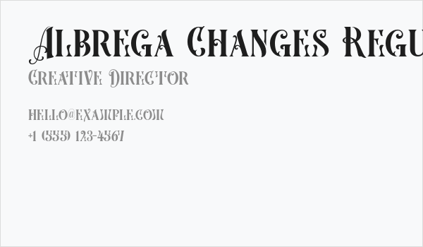Albrega Changes Regular Business Card