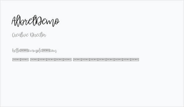 AlbretDemo Business Card