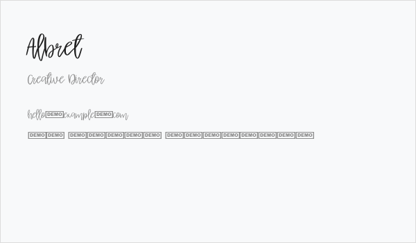 Albret Business Card