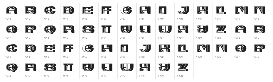 Album Filled Regular Character Map
