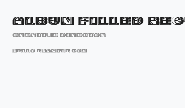 Album Filled Regular Business Card