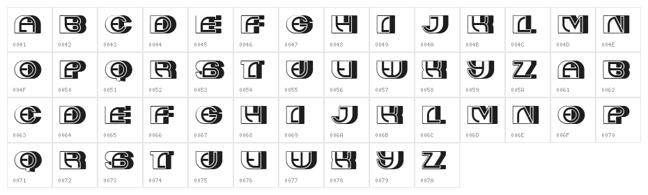 Album Regular Character Map