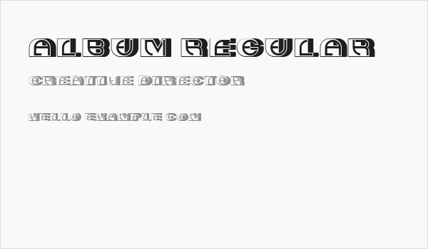 Album Regular Business Card