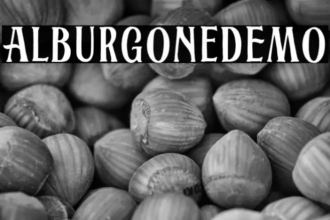 AlburgoneDEMO Font examples