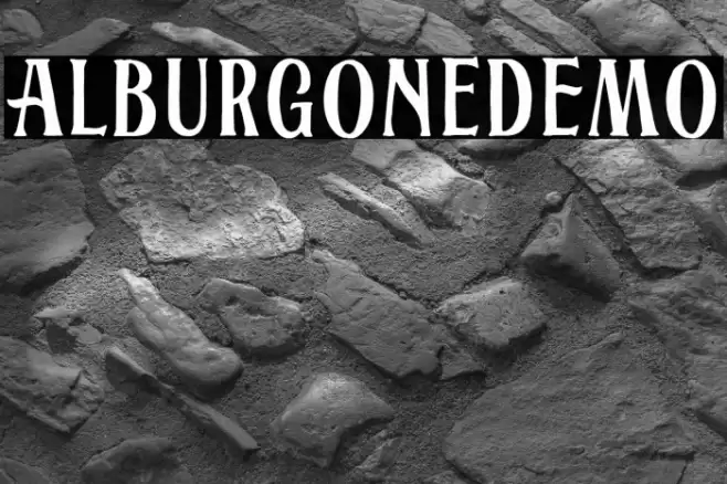 AlburgoneDEMO Font examples