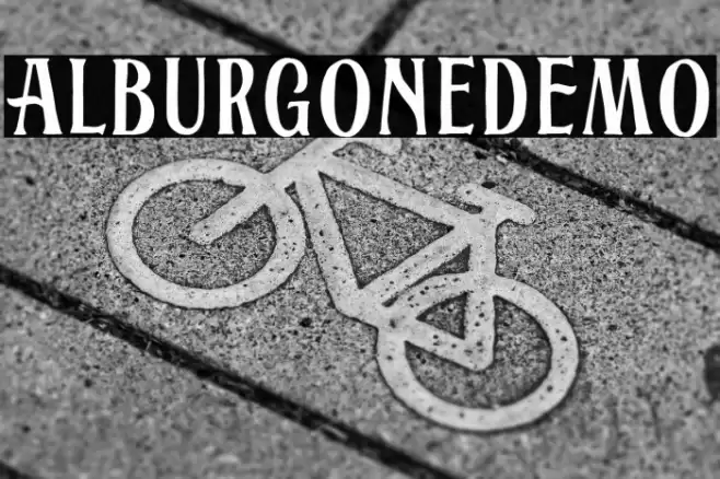 AlburgoneDEMO Font examples