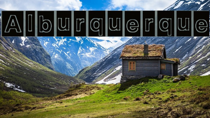 Alburquerque Font examples