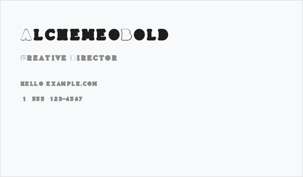 AlchemeoBold Business Card