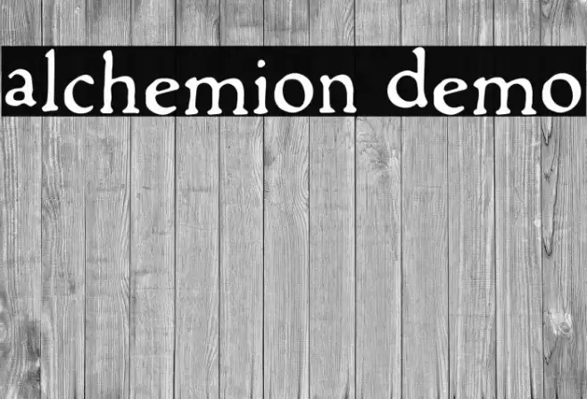 Alchemion Demo Font examples