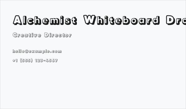 Alchemist Whiteboard Drop Shadow Business Card