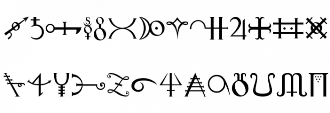 Alchemy Font Litere mici