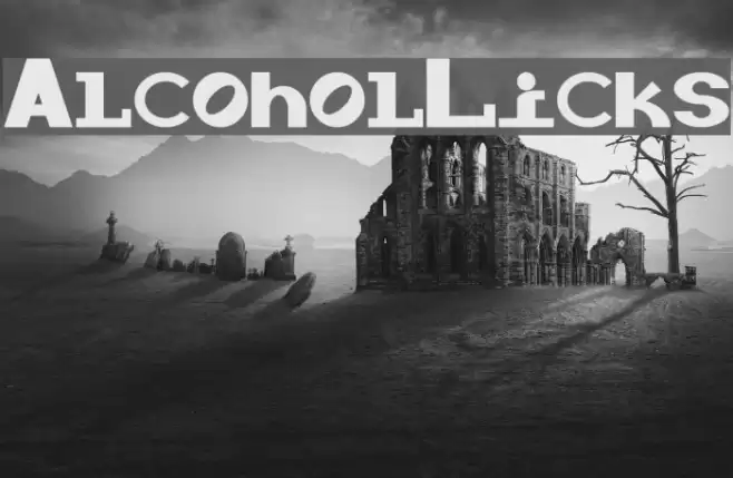 Alcohol-Licks Font examples