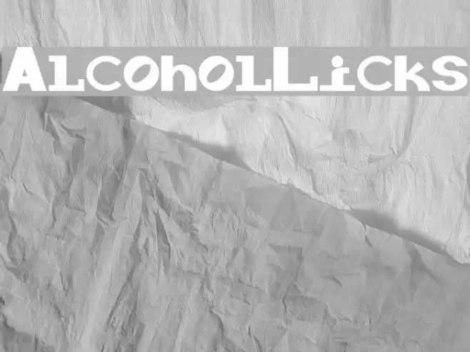 Alcohol-Licks Font examples