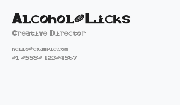 Alcohol-Licks Business Card