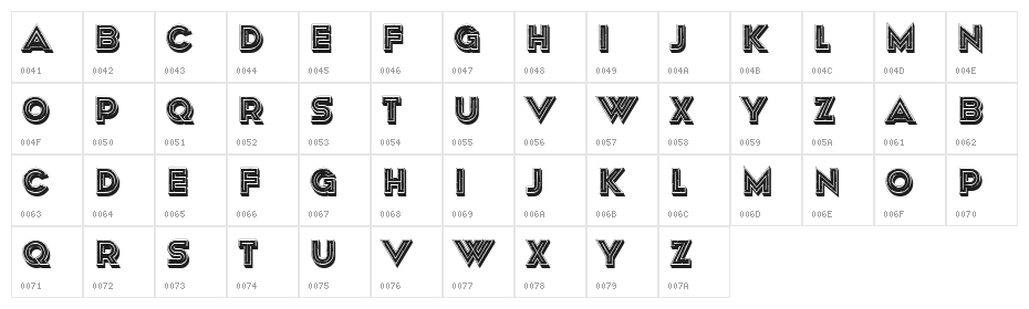 Alcohol Regular Character Map
