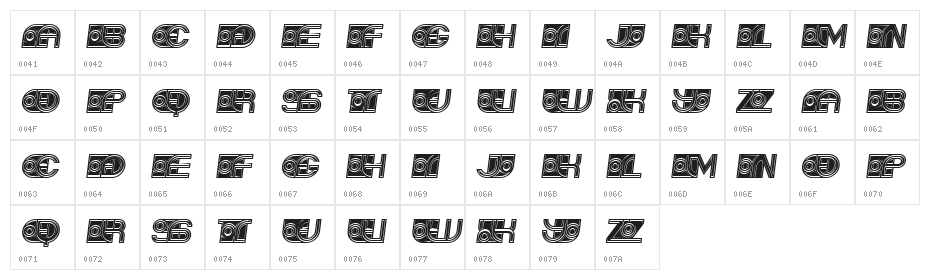 Alcoholic Italic Character Map